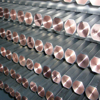 Titanium copper composite rod